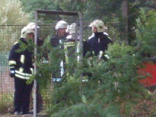 Übung der FF Bornim am Sportplatz